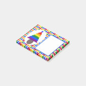 Gay Men Rainbow Christmas Tree und Presents Post-it Klebezettel (angewinkelt)