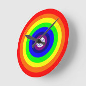 Gay Men Rainbow Wall Clock Runde Wanduhr (Winkel)