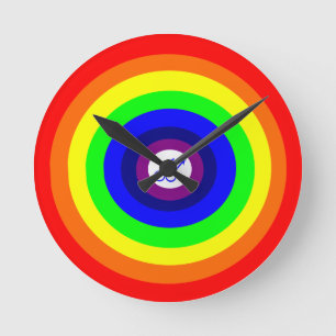 Gay Men Rainbow Wall Clock Runde Wanduhr