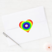 Gay Men Round Rainbow Aufkleber (Umschlag)