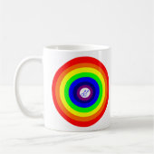 Gay Men Round Rainbow Coffee Tasse (Links)