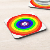 Gay Men Round Rainbow Cork Untersetzer (Linke Seite)