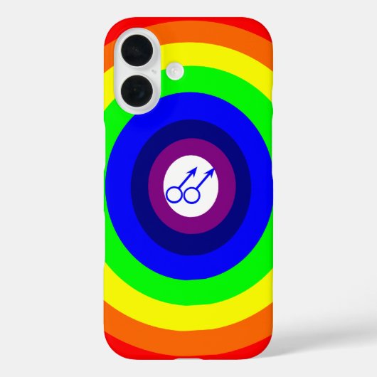 Gay Men Round Rainbow iPhone 4 Fall Case-Mate iPhone Hülle (Rückseite)