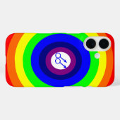 Gay Men Round Rainbow iPhone 4 Fall Case-Mate iPhone Hülle (Rückseite (Horizontal))