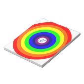 Gay Men Round Rainbow Notepad Notizblock (Rotiert)