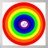 Gay Men Round Rainbow Poster (Vorne)