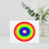 Gay Men Round Rainbow Postkarte (Stehend Vorderseite)