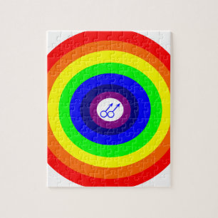 Gay Men Round Rainbow Puzzle