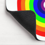 Gay Men Round Rainbow Rainbow Mousepad (Ecke)