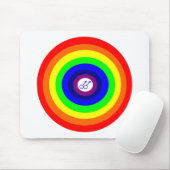 Gay Men Round Rainbow Rainbow Mousepad (Mit Mouse)