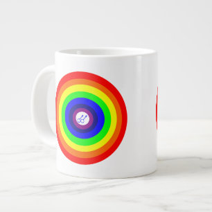 Gay Men Round Rainbow Tasse