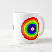 Gay Men Round Rainbow Tasse (Vorderseite Rechts)