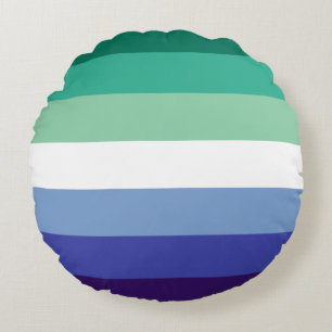 Gay Men Stolz, gestreift Print, LGBTQ PRIDE Rundes Kissen