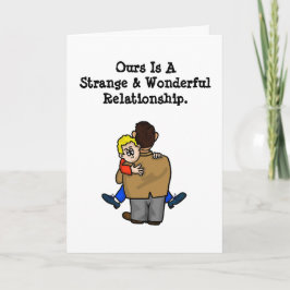 Gay Men Strange Wonderful Valentine's Day Card Feiertagskarte