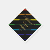 Gay Men Wedding Elegant Rainbow Cocktail Serviette (Ecke)