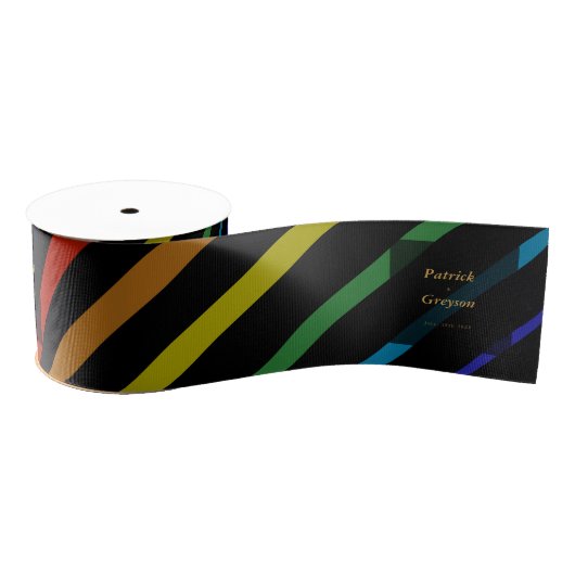 Gay Men Wedding Elegant Rainbow Ripsband (Spule)