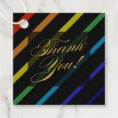 Gay Men Wedding Elegant Rainbow Thank You Geschenkanhänger (Vorderseite)