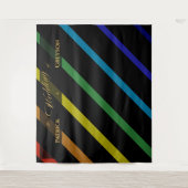 Gay Men Wedding Elegant Rainbow Wandteppich (Vorderseite)