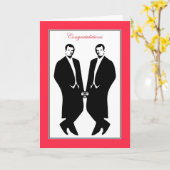 Gay Men Wedding Gratulation Male Karte (Gelbe Blume)