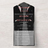 Gay Men Wedding Mr & Mr Tuxedo All In One Einladung (Innen)