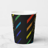 Gay Men Wedding Photo Elegant Rainbow Pappbecher (Links)