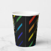 Gay Men Wedding Photo Elegant Rainbow Pappbecher (Rechts)