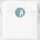 Gay Men Wedding Runder Aufkleber (Tasche)