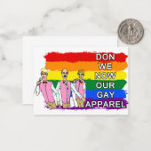 Gay Men's Chorus Weihnachtskarten Mitteilungskarte (Vorderseite/Rückseite Beispiel)