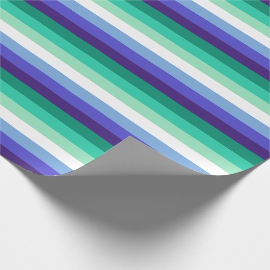 Gay Mens Pride Flag (Azure & Blue) Geschenkpapier (Ecke)