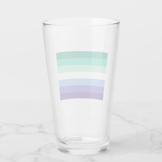 Gay Mens Pride Flag (Azure & Blue) Glas (Rückseite)