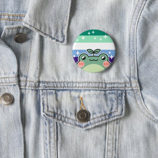 Gay MLM LGBT Pride Flag Frosch Button (Beispiel)