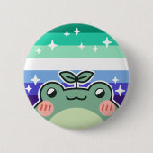Gay MLM LGBT Pride Flag Frosch Button (Vorderseite)