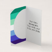 Gay MLM Pride Crescent Moons Greeting Card Visitenkarten (Innenseite)
