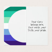 Gay MLM Pride Crescent Moons Greeting Card Visitenkarten (Innenseite Aufgefaltet)