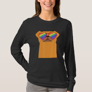 Gay Mops Lgbtq Pride Studies für Teens Rainbow Sun T-Shirt