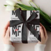 Gay Mr. and Mr. Bold Personalisiert Modern Wedding Geschenkpapier