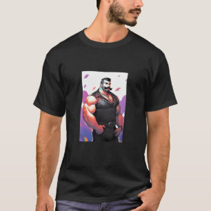 Gay Muscle Daddy Leather Bären Art Prix Bär Broth T-Shirt