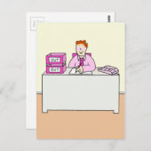 Gay New Job Gratulationen Cartoon Postkarte (Vorne/Hinten)