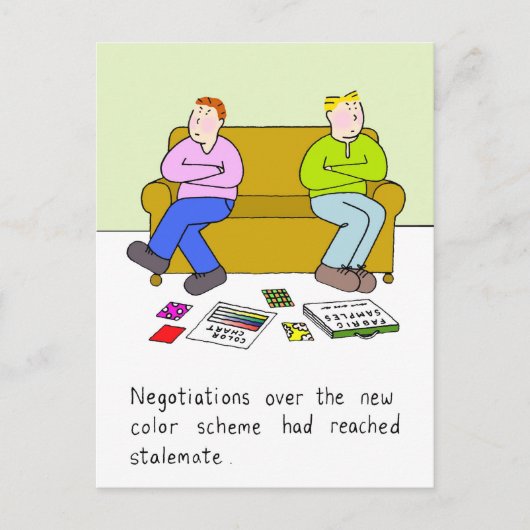 Gay New Zuhause Decorating Spaß Postkarte (Vorderseite)