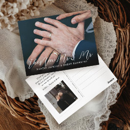 Gay Newlyweds Mr. and Mr. Foto Vielen Dank Postkarte