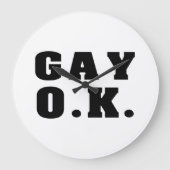 Gay O.K. Große Wanduhr (Vorderseite)
