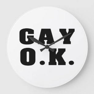 Gay O.K.  Große Wanduhr