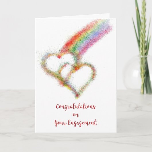 Gay oder Lesbische Verlobung Herzlichen Glückwunsc Karte (Vorderseite)