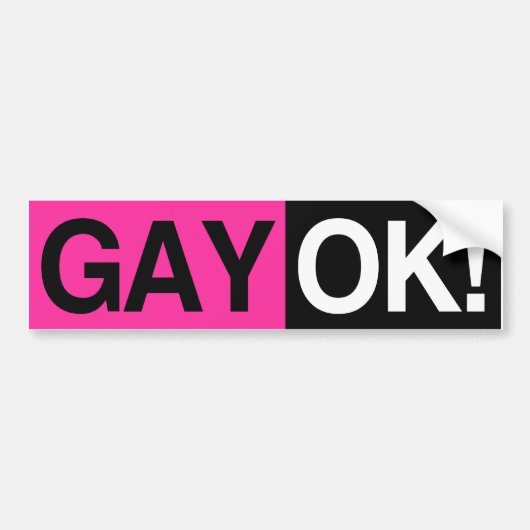 GAY OK AUTOAUFKLEBER (Vorne)