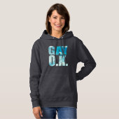 GAY OK bewölkter Hipster Stil Hoodie (Vorne ganz)