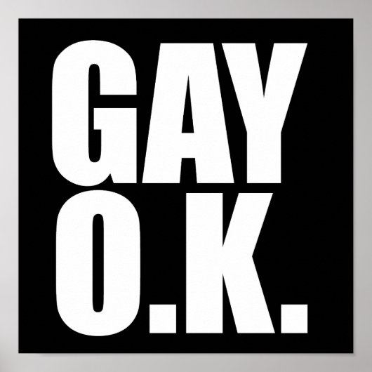 Gay Ok Funny Text Poster (Vorne)