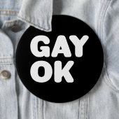 GAY OK Große, fette Buchstaben anpassbare Farbe Button (Beispiel)