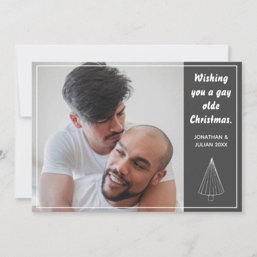 Gay Olde Christmas LGBTQ Chalkboard Weihnachten (Vorderseite)