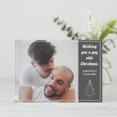 Gay Olde Christmas LGBTQ Chalkboard Weihnachten (Stehend Vorderseite)