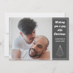 Gay Olde Christmas LGBTQ Chalkboard Weihnachten<br><div class="desc">Feiern Sie mit dieser personalisierten Weihnachtskarte Ihre Liebe und wünschen Sie Freunden und Familie viel Spaß. Fügen Sie Ihr Foto und Ihre benutzerdefinierte Nachricht auf der Rückseite ein.</div>